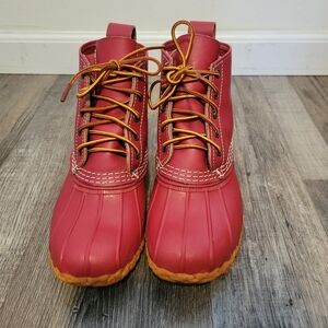 L.L. Bean Limited Edition Cherry Red Boots in Woman's Size 6